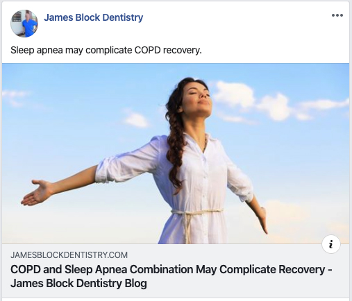 Facebook ad for James Black dentistry.
