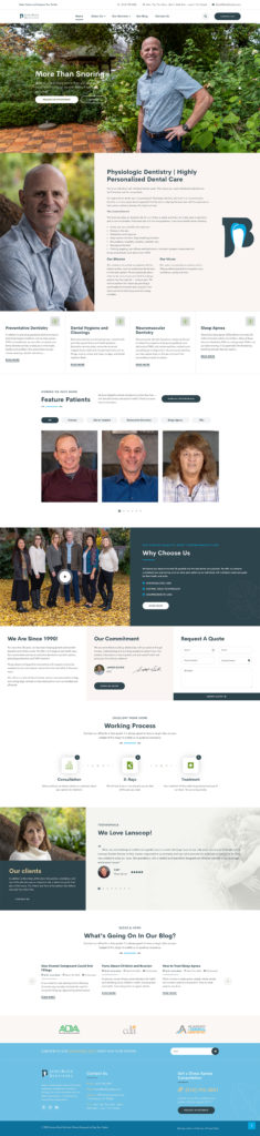 A website design for James Block and a group of people.