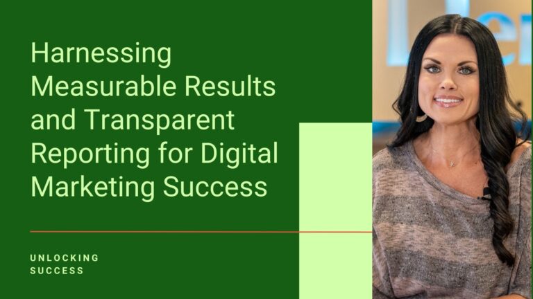 A woman harnessing measurable results and transparent reporting for digital marketing success.