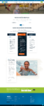 A website design for The Cove at the Lakefront, a children's swimming program.