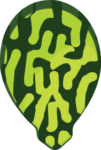 A digitally-marketed balloon featuring a pattern from WatermelonSeed Marketing.