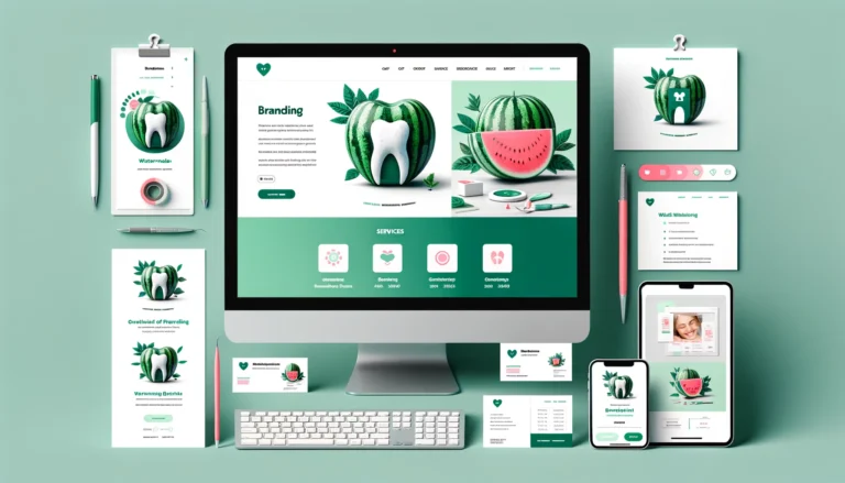 Watermelon dental website design psd.