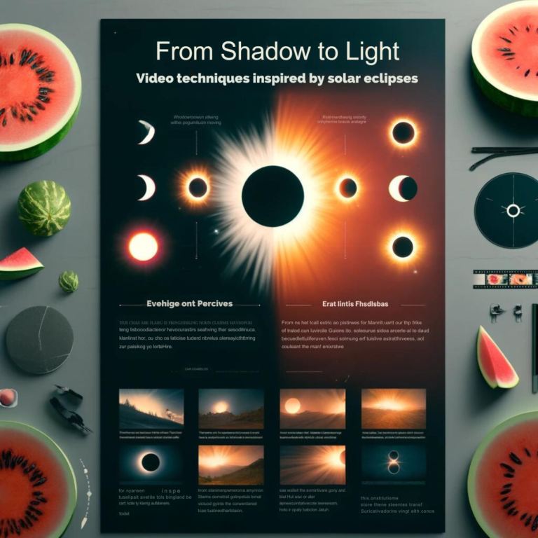 From Shadow to Light Video Techniques Inspired by Solar Eclipses