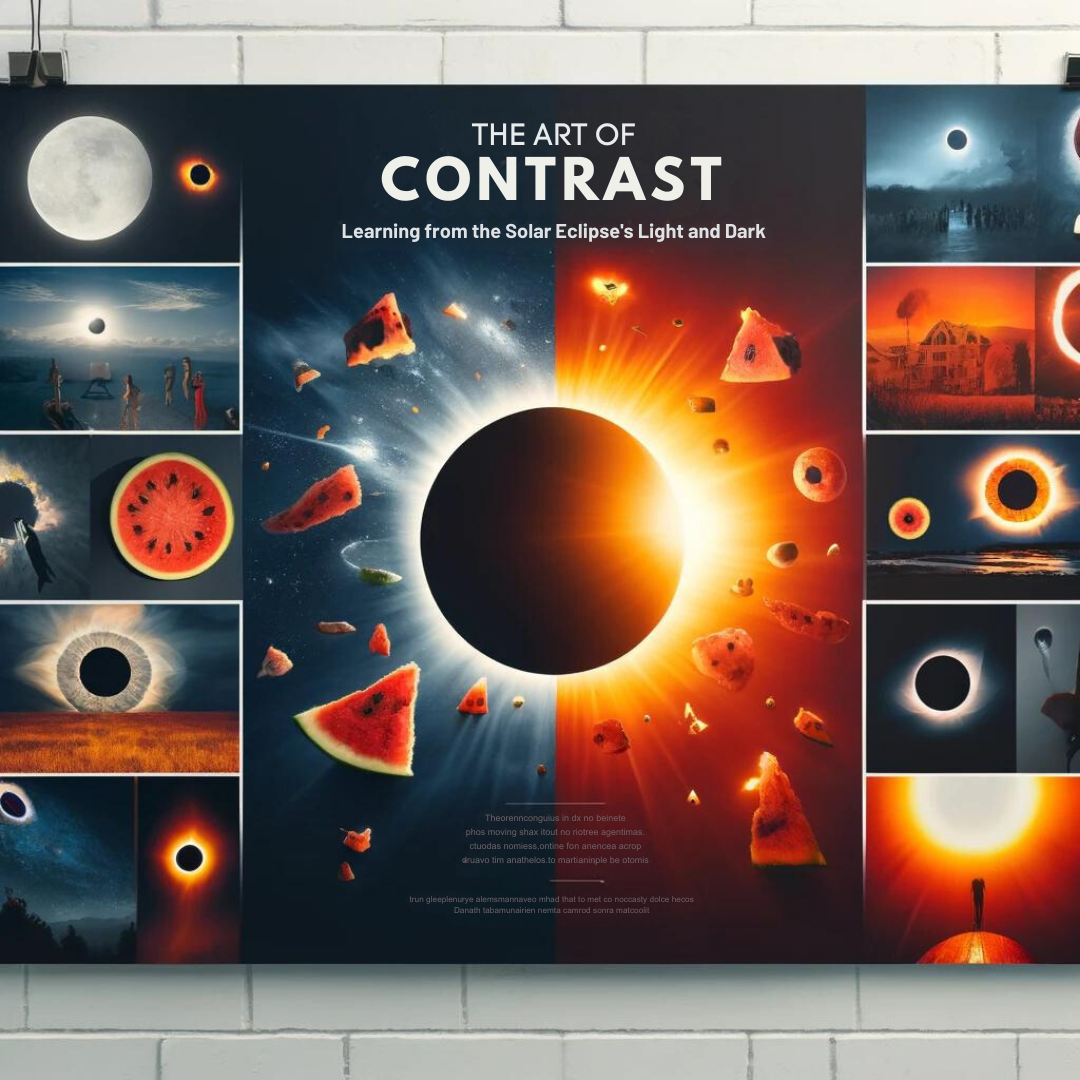 The Art of Contrast Learning from the Solar Eclipses Light and Dark