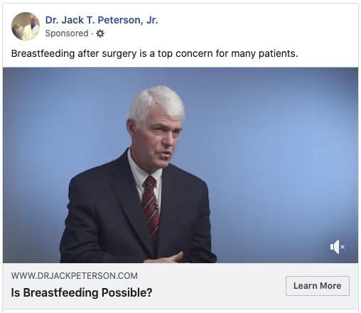 A man in a suit and tie is talking about breastfeeding after surgery.